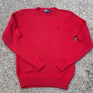 Polo by Ralph Lauren Red Crewneck Sweater